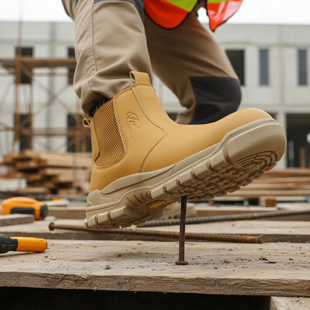 Men's Waterproof Steel Toe Safety Boots – Anti-Impact, Puncture-Resistant & Slip-Proof